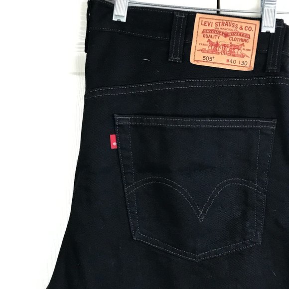 Levi's 505 Black Men's Jeans Regular Fit - Picture 3 of 13